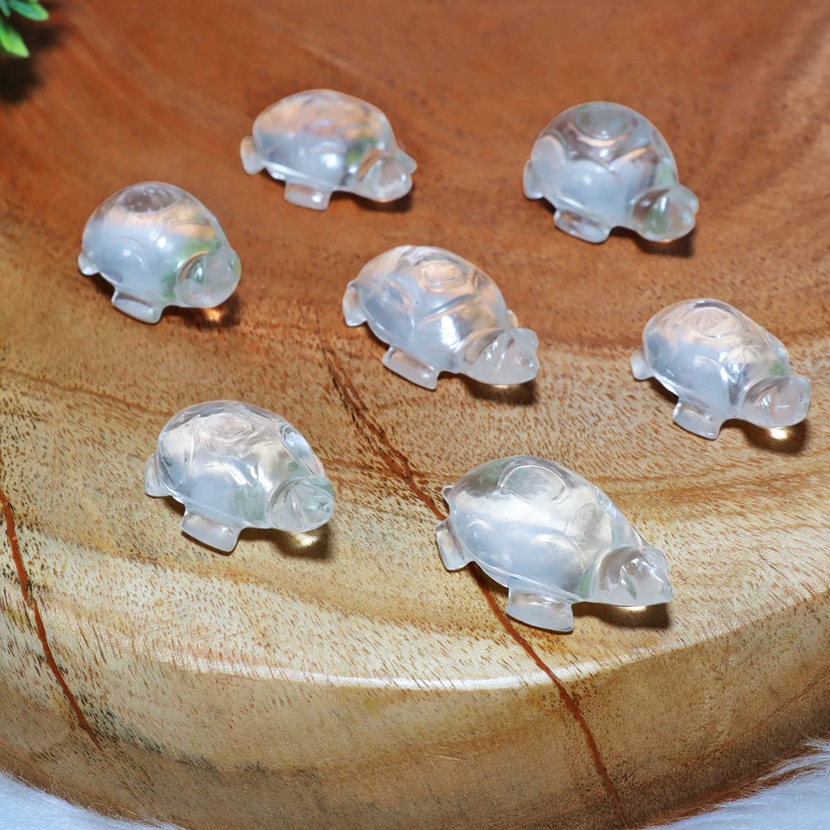 Clear Quartz Craystal Mini Tortoise, Symbol of Wisdom, Knowledge and Good Luck - Image 6