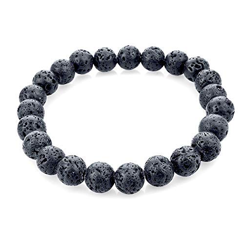 Lava Round Beads Stone Bracelet - Image 2