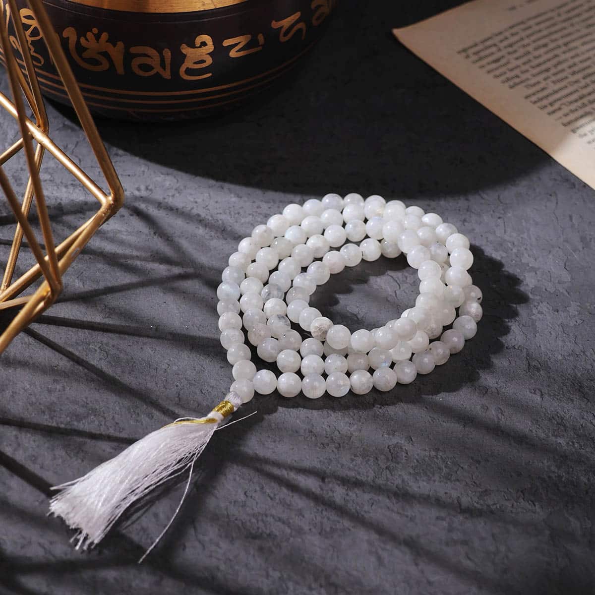 Rainbow Moonstone Jaap Mala 8 MM