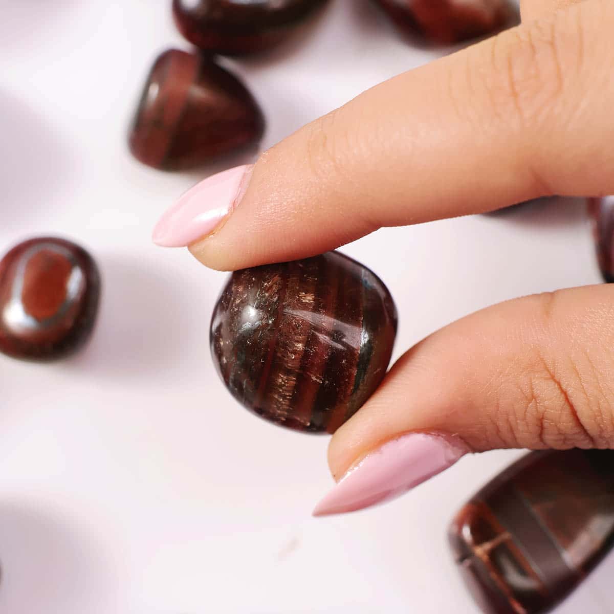 Red Tiger Eye Tumbles Stone