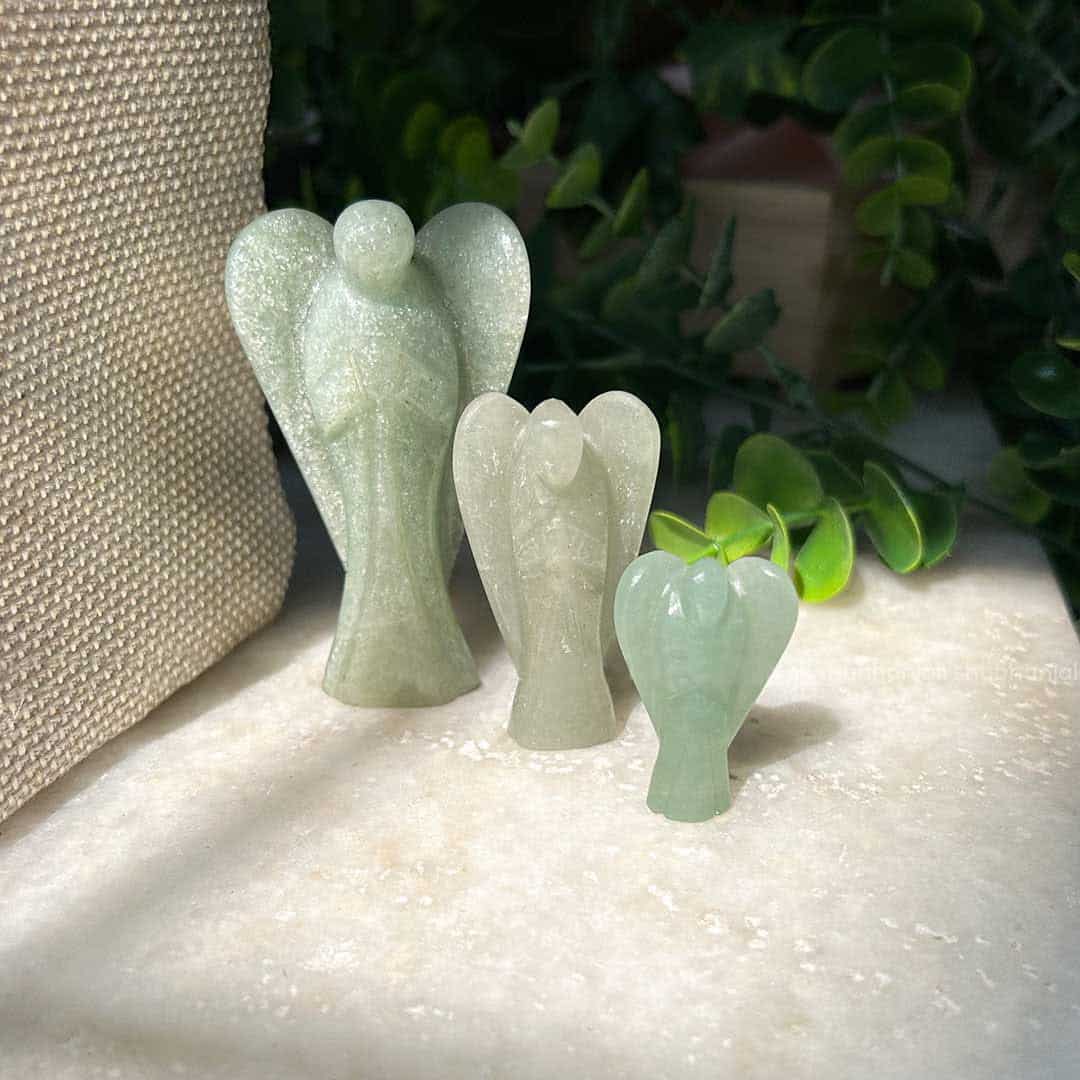 Green Aventurine Stone Angel - Image 4