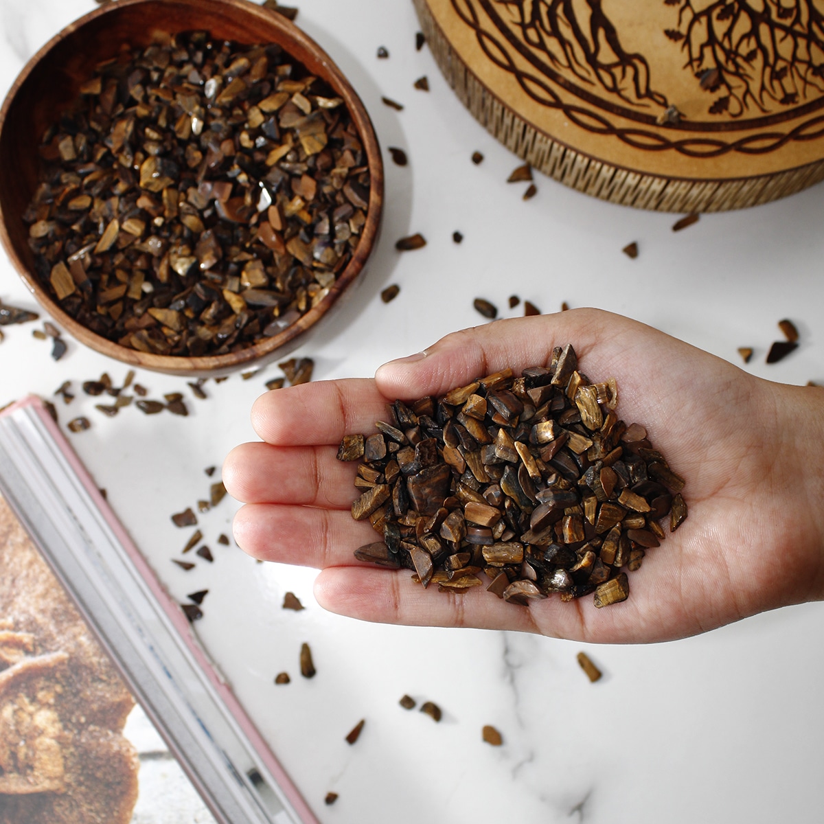 Tiger Eye Chips Stone