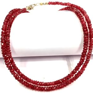 Faceted Ruby Necklace